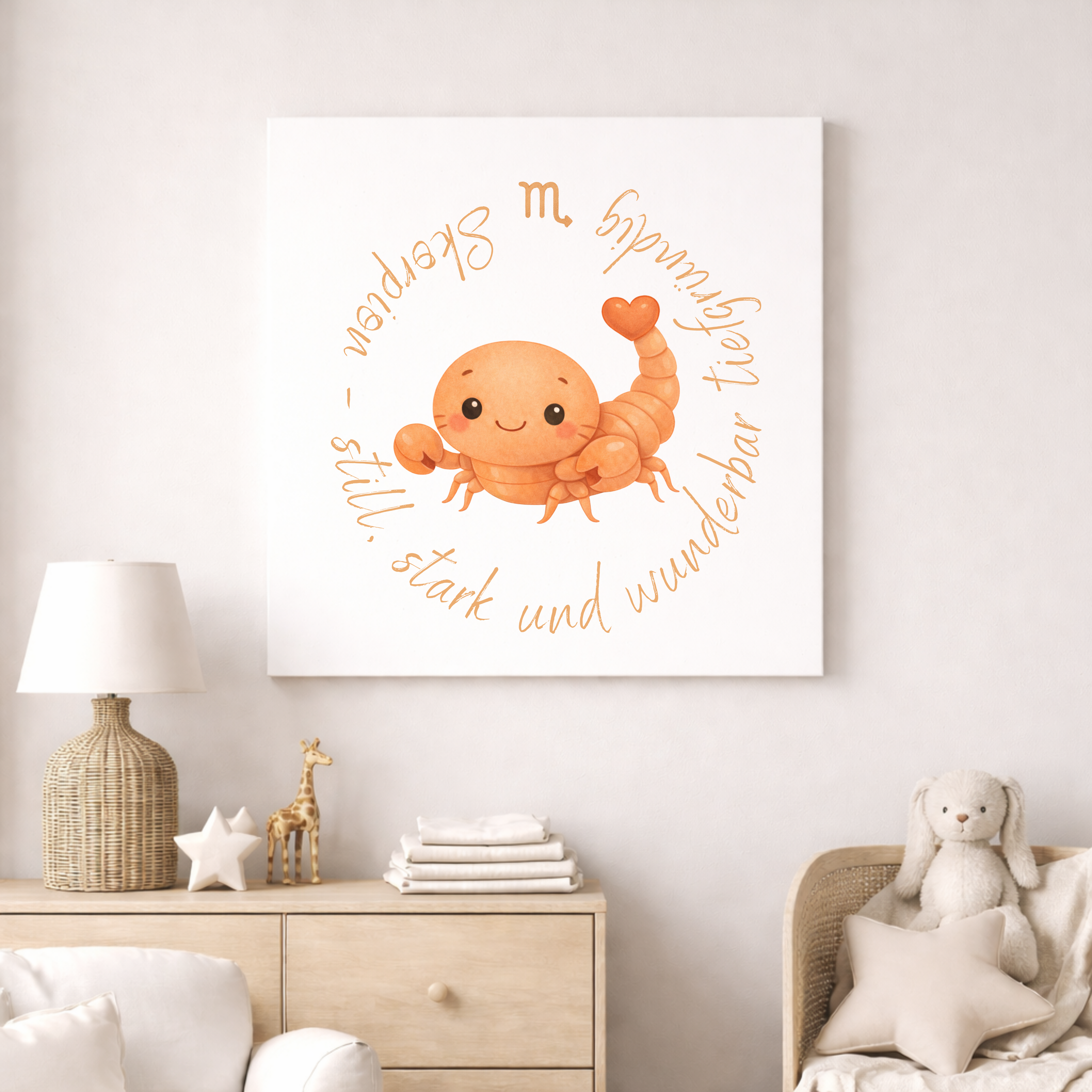 Skorpion - Baby Girl - Leinwand 50x50cm