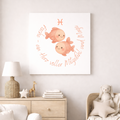 Fische - Baby Girl - Leinwand 50x50cm