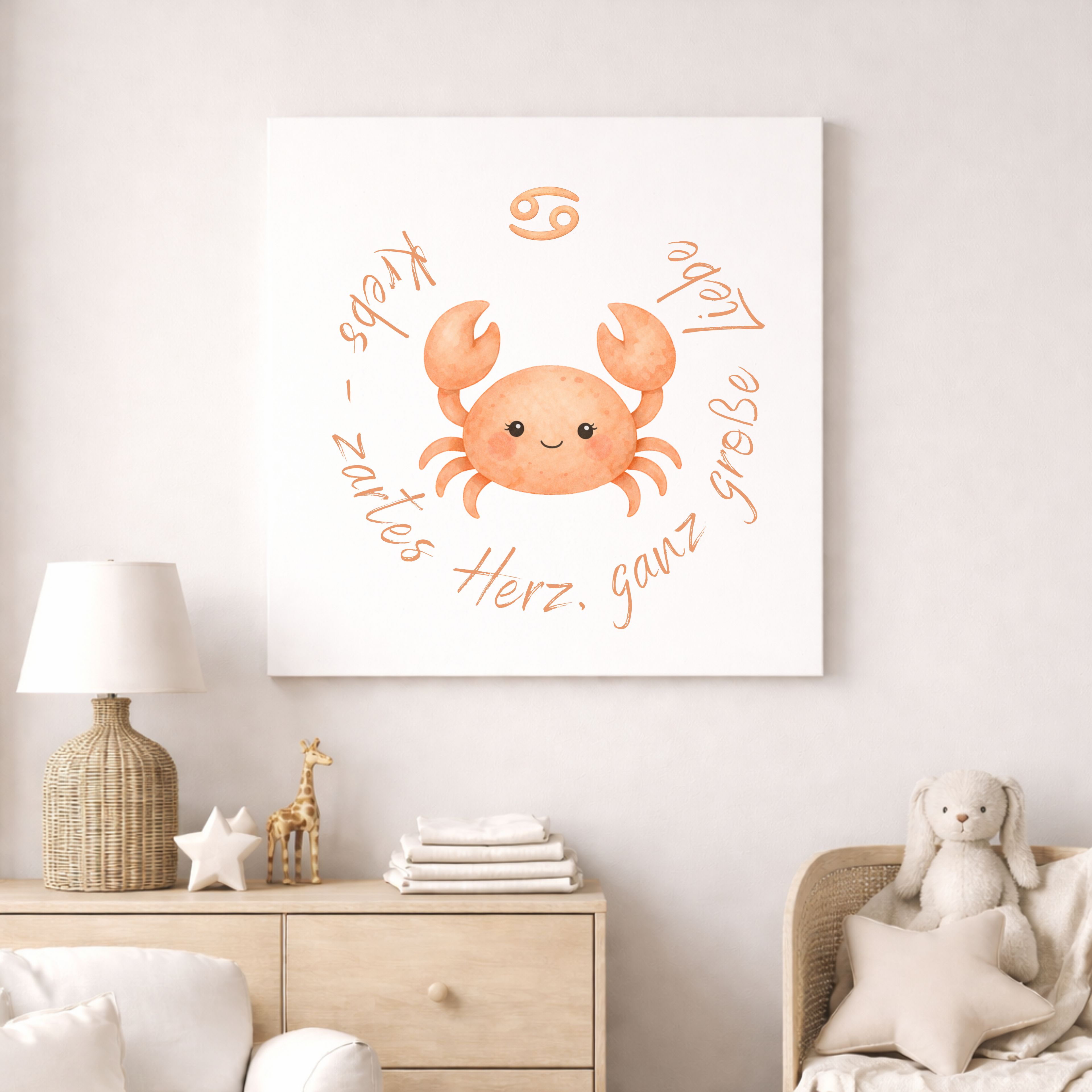 Krebs - Baby Girl - Leinwand 50x50cm