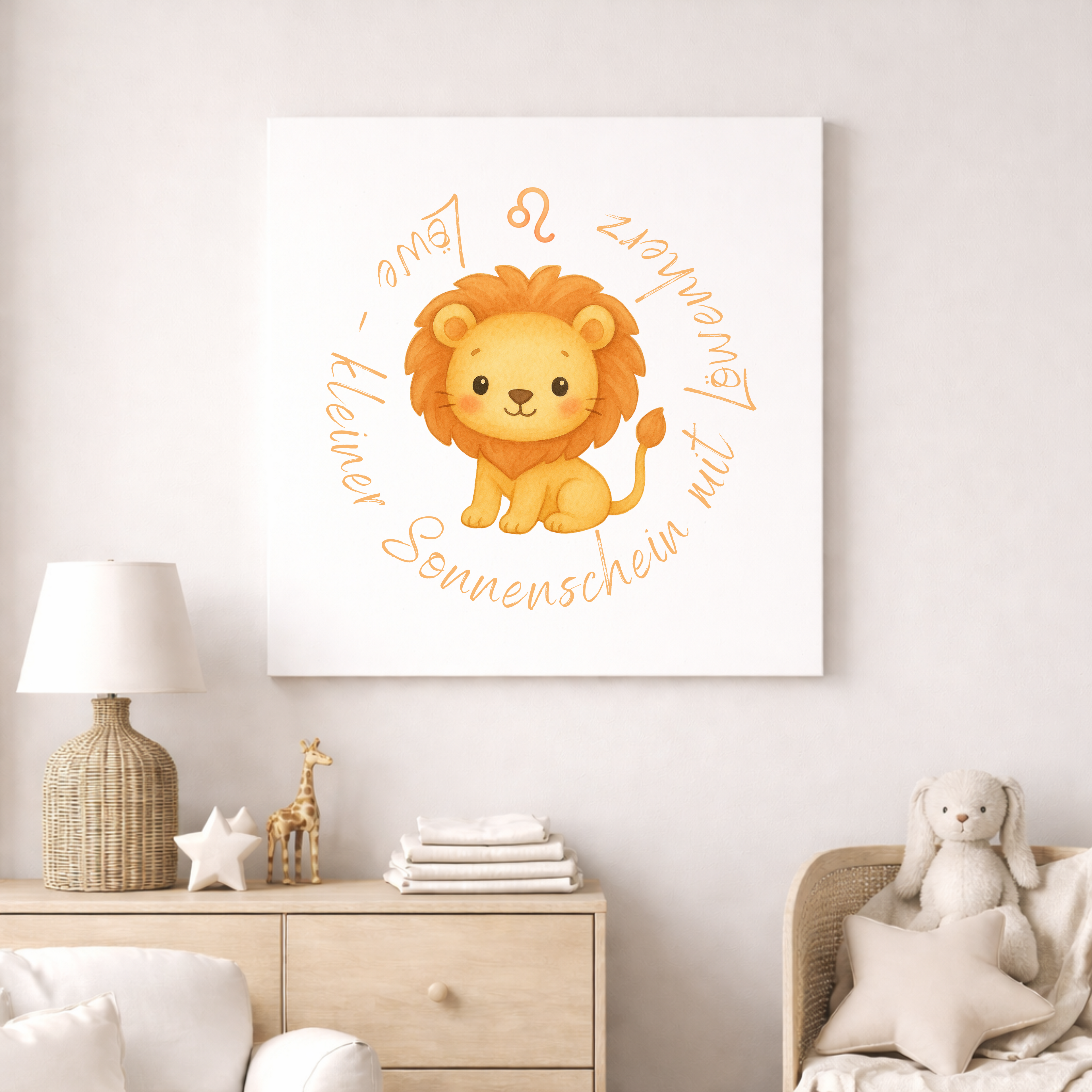 Löwe - Baby Boy - Leinwand 50x50cm