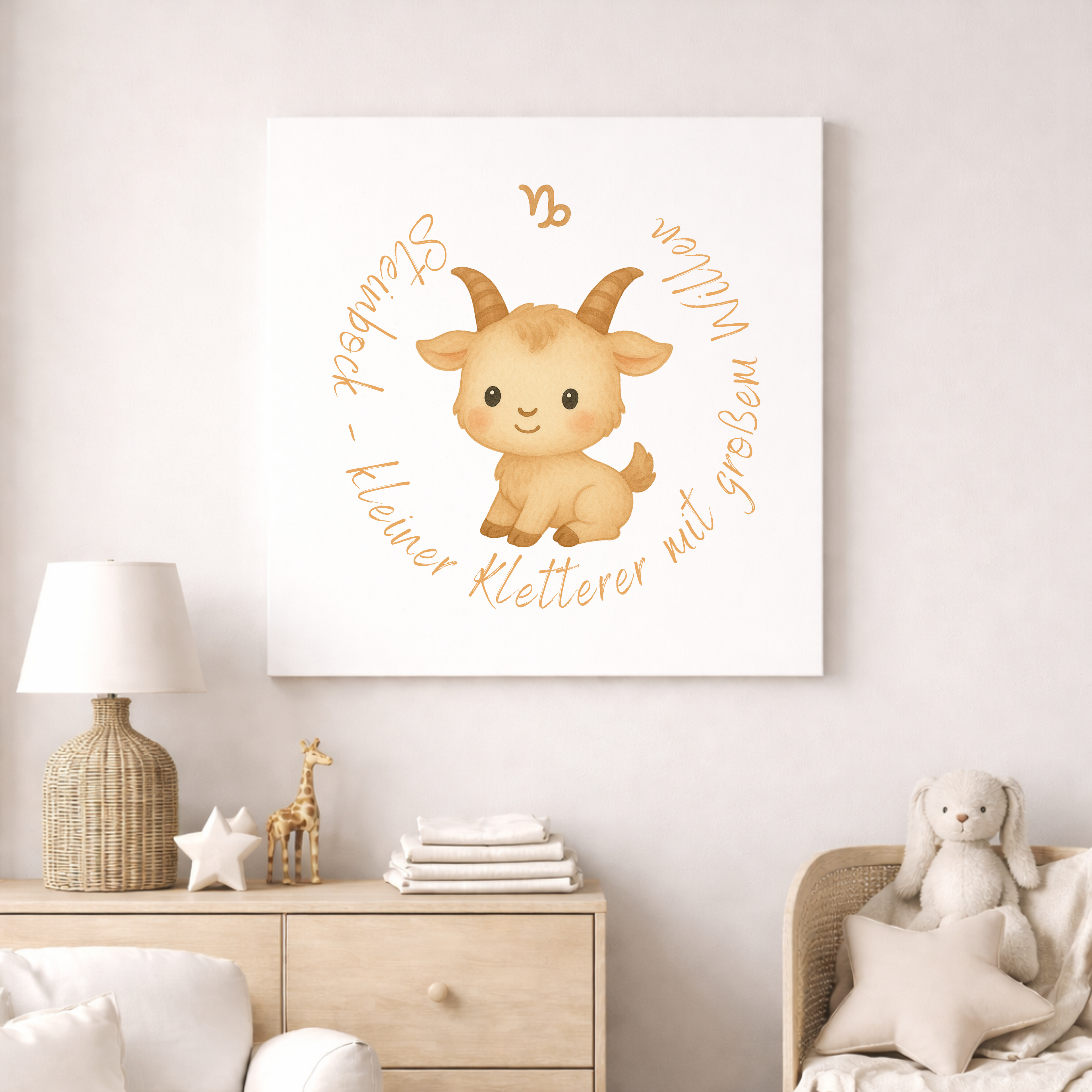Steinbock - Baby Boy - Leinwand 50x50cm