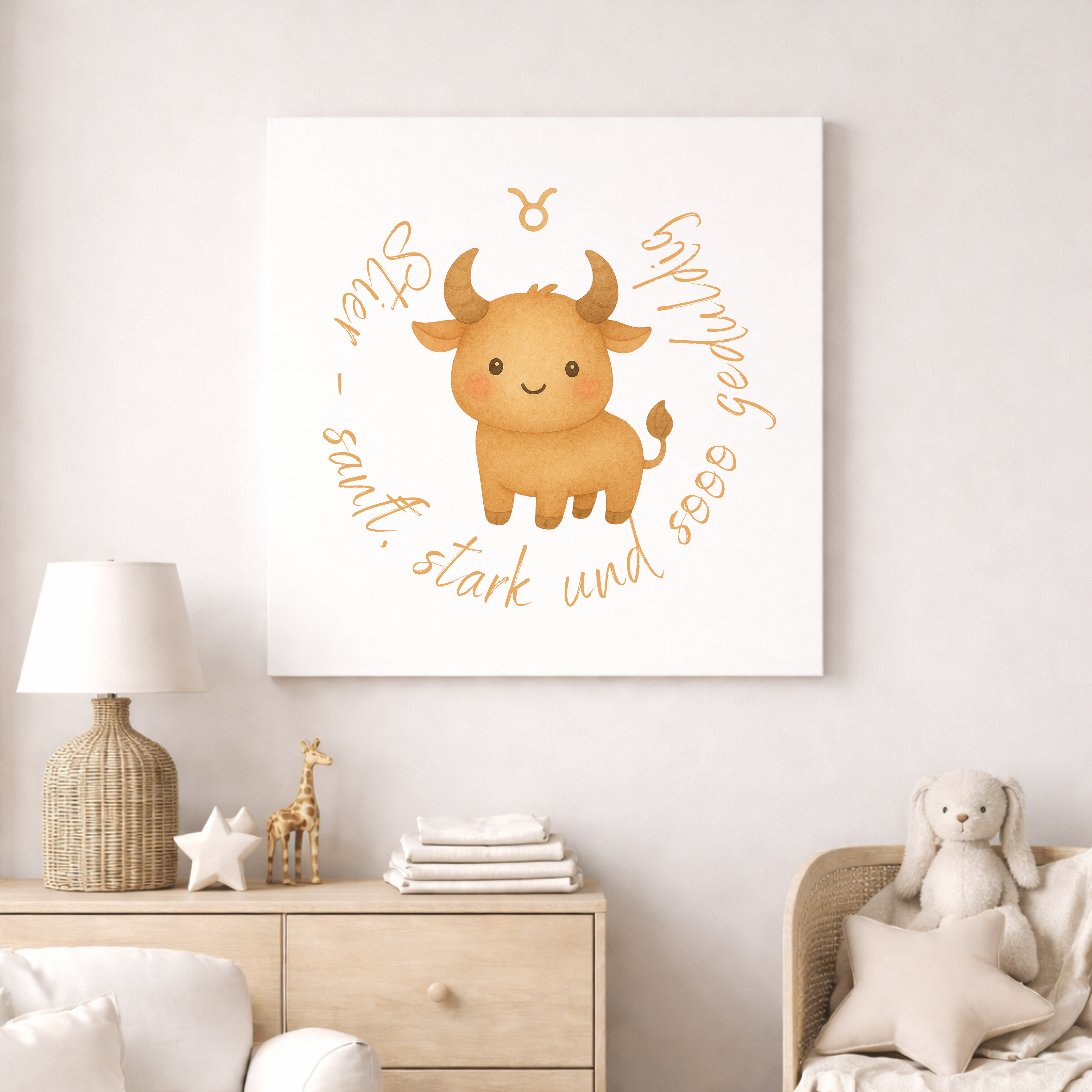 Stier - Baby Boy - Leinwand 50x50cm