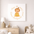 Waage - Baby Girl - Leinwand 50x50cm