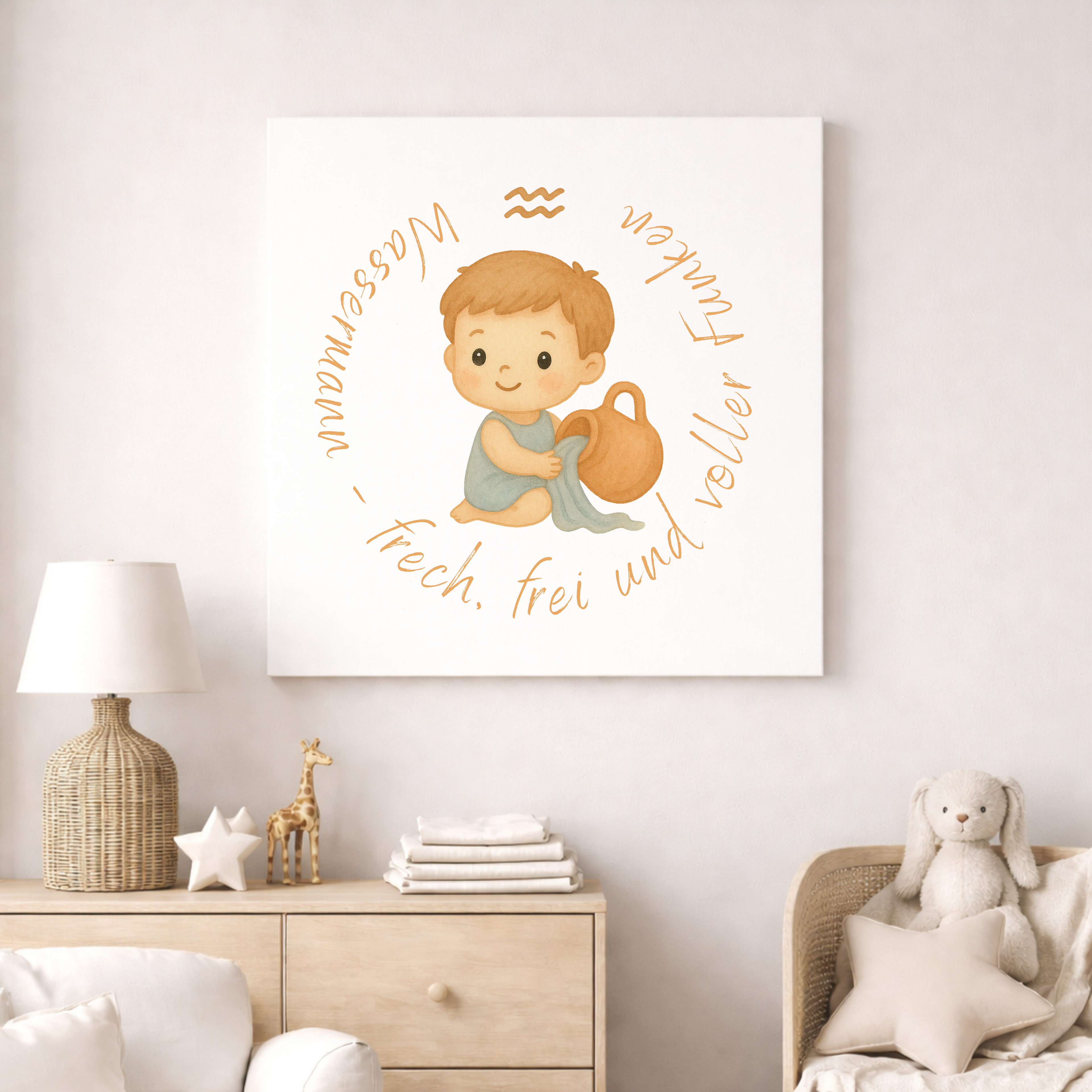 Wassermann - Baby Boy - Leinwand 50x50cm