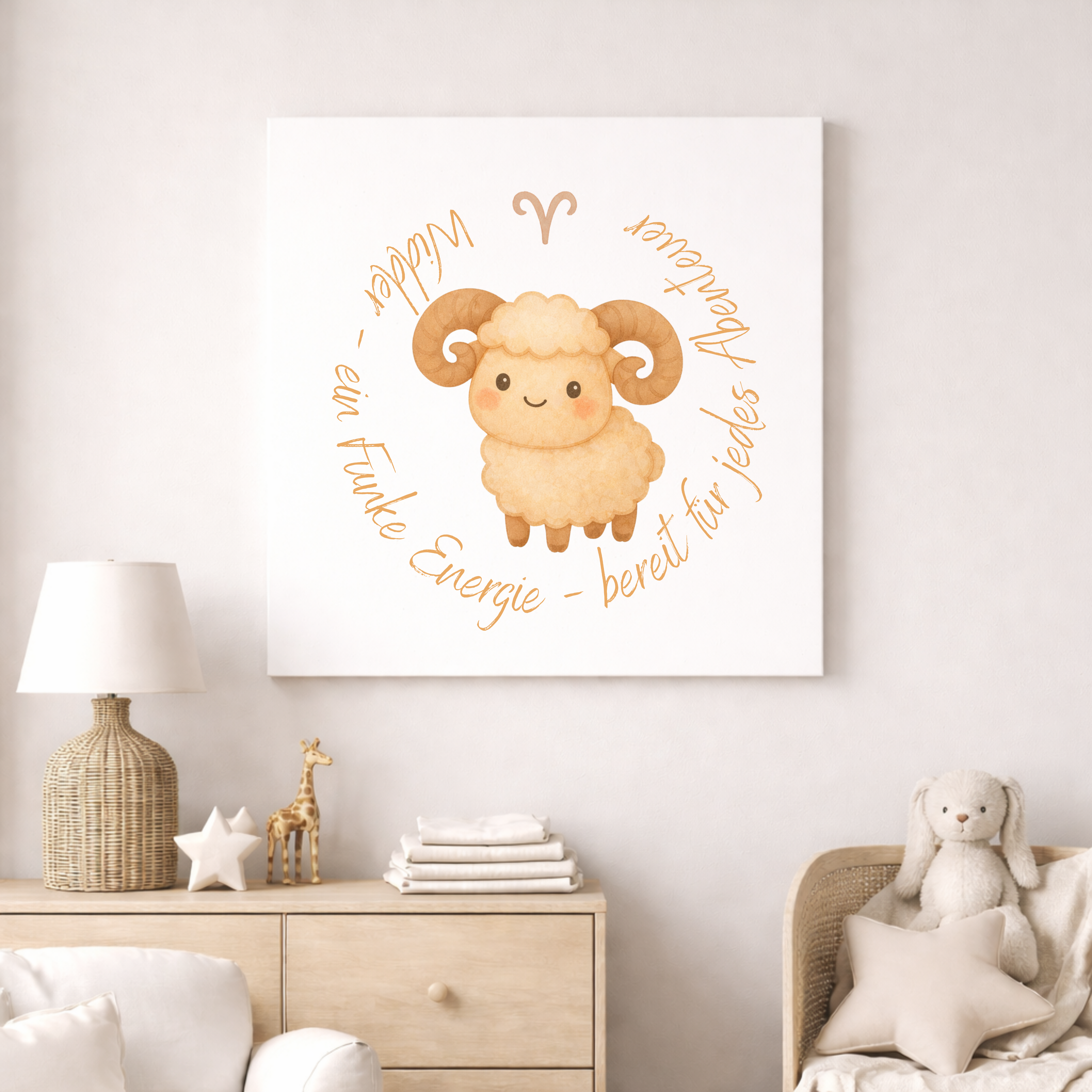 Widder - Baby Boy - Leinwand 50x50cm