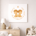 Zwillinge - Baby Boy - Leinwand 50x50cm