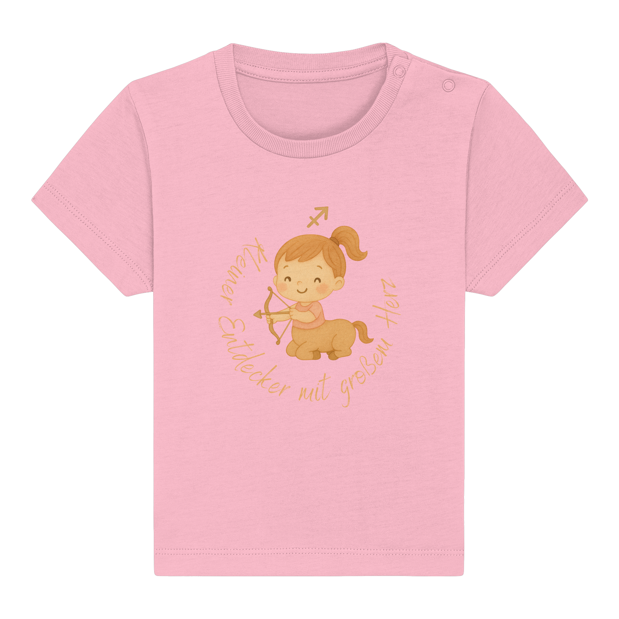 Schütze Mädchen - Kleiner Entdecker mit großem Herz - Baby Organic Shirt