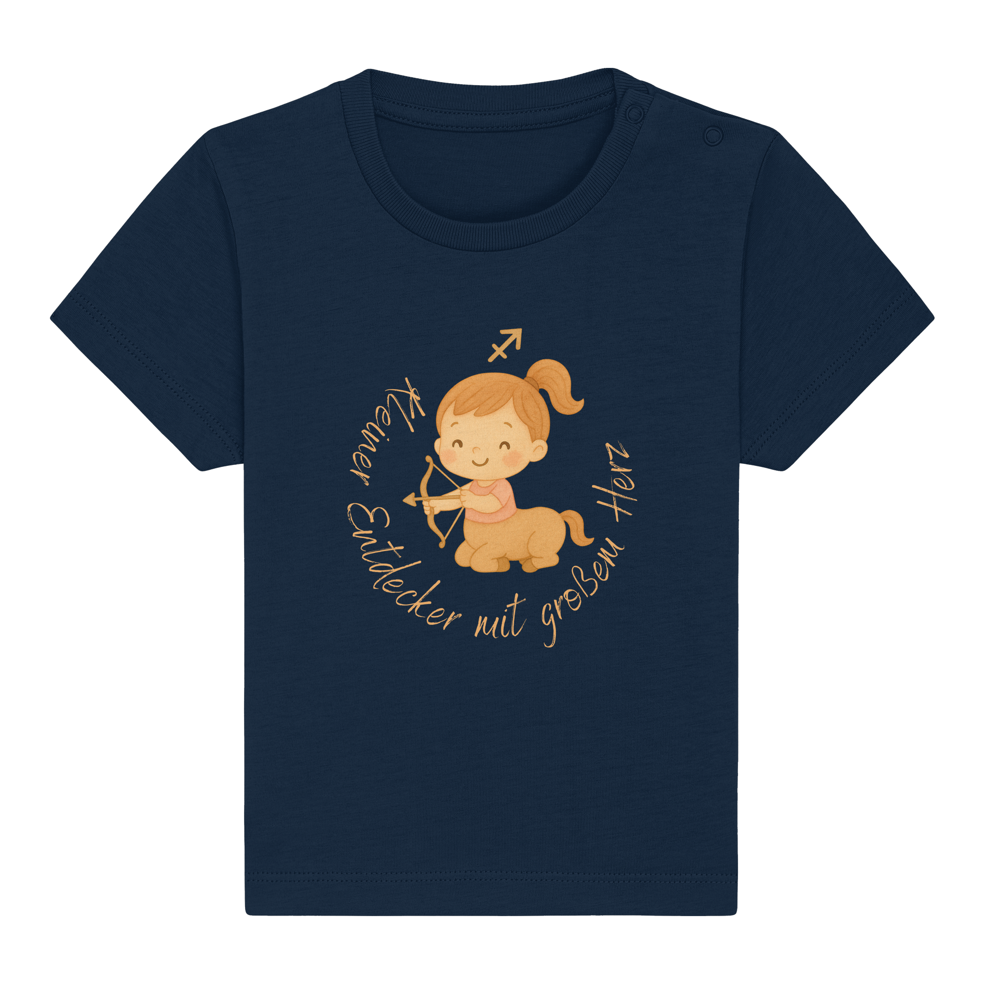 Schütze Mädchen - Kleiner Entdecker mit großem Herz - Baby Organic Shirt