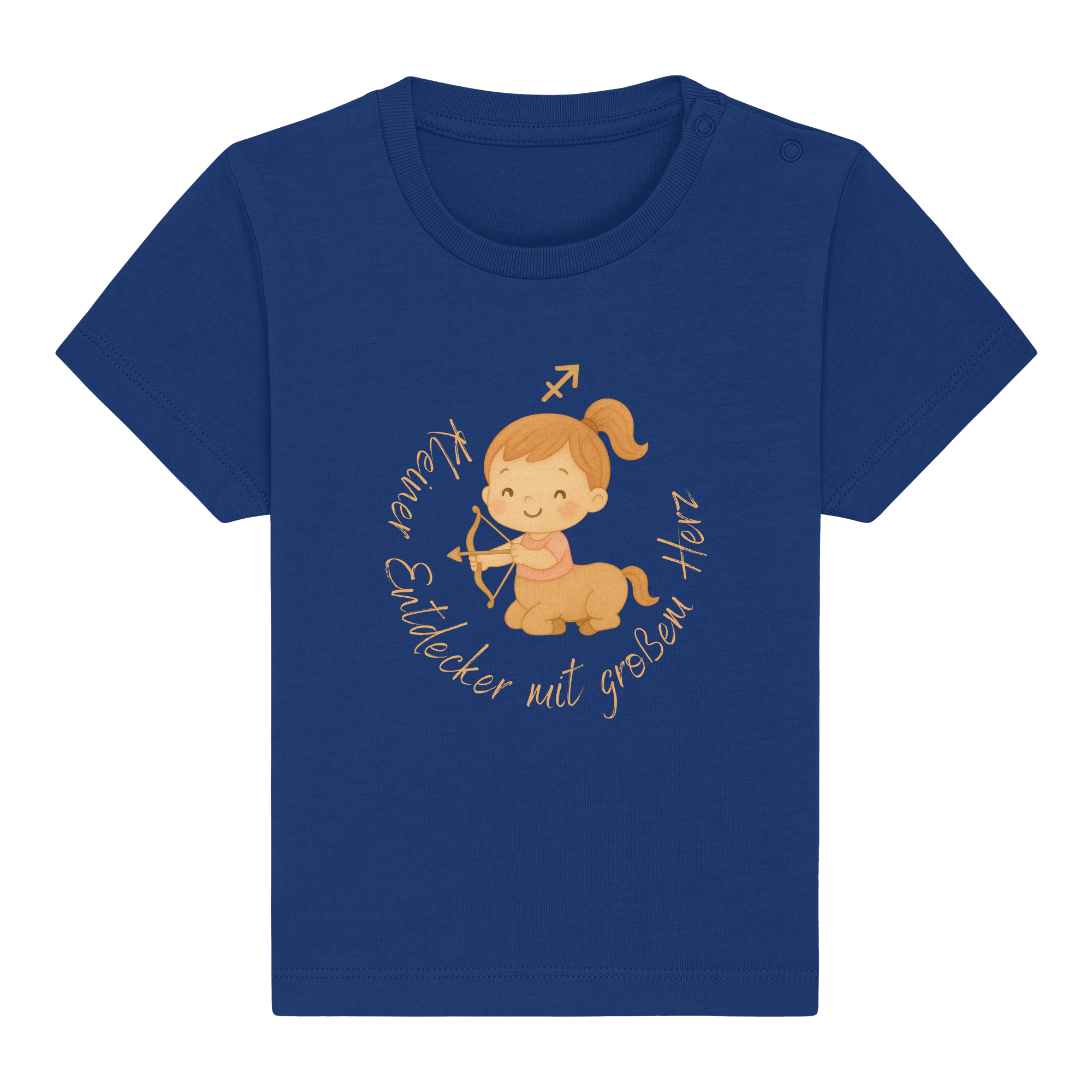 Schütze Mädchen - Kleiner Entdecker mit großem Herz - Baby Organic Shirt