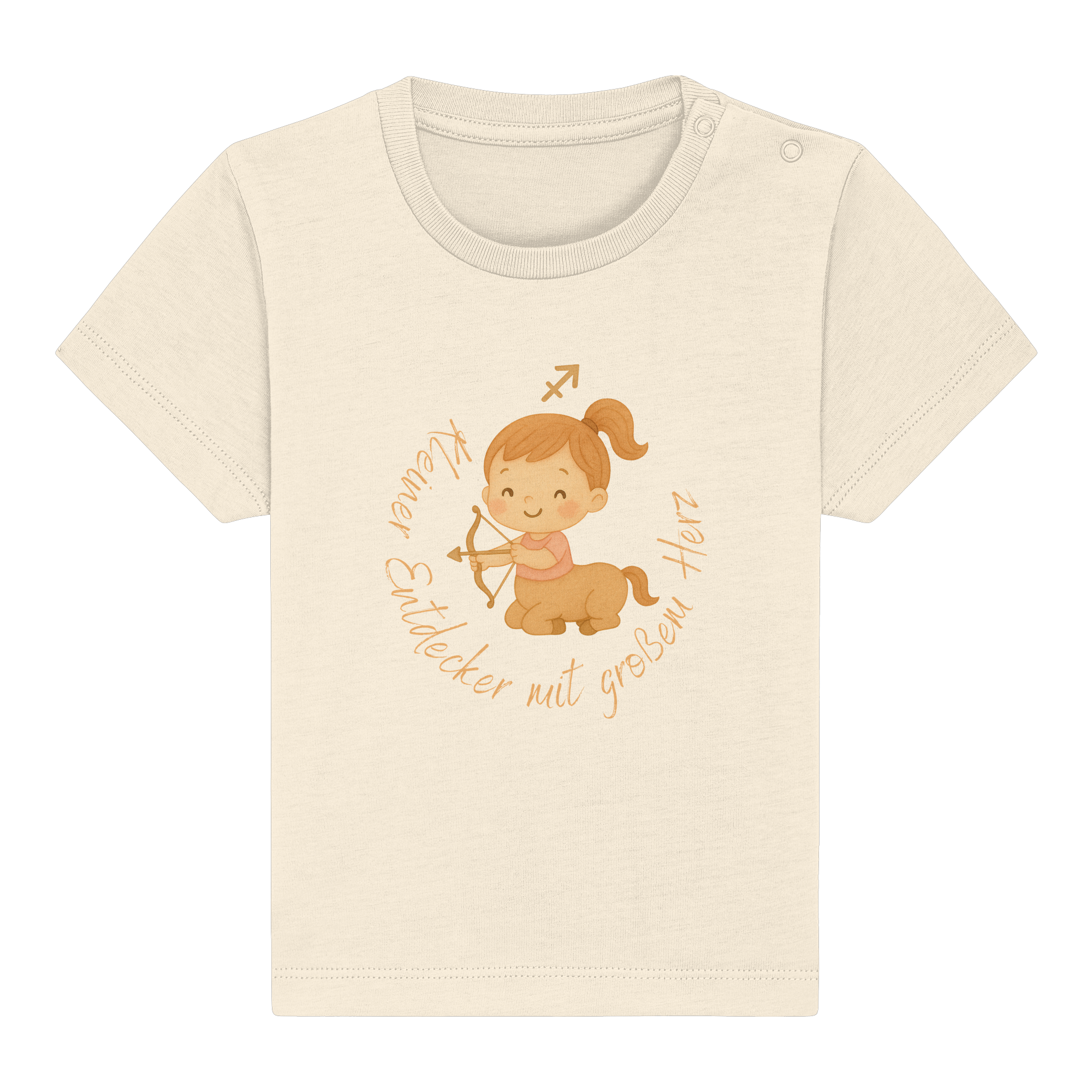 Schütze Mädchen - Kleiner Entdecker mit großem Herz - Baby Organic Shirt