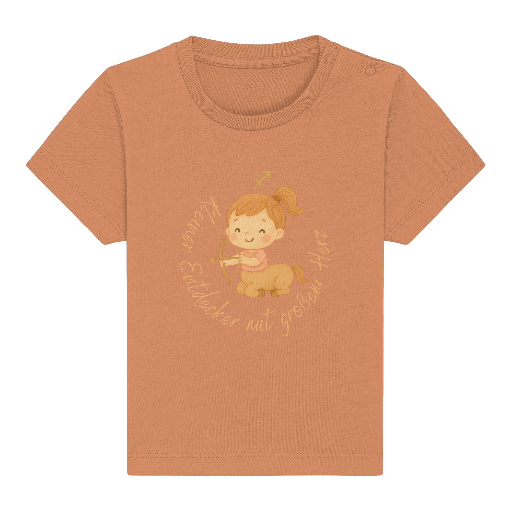 Schütze Mädchen - Kleiner Entdecker mit großem Herz - Baby Organic Shirt