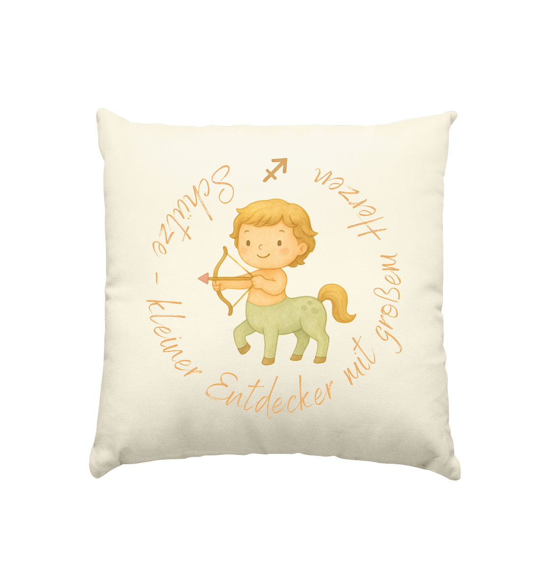 Schütze - Baby Boy - Kissen natur 40x40cm