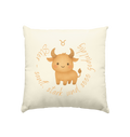 Stier - Baby Boy - Kissen natur 40x40cm