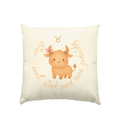 Stier - Baby Girl - Kissen natur 40x40cm