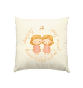 Zwillinge - Baby Girl - Kissen natur 40x40cm