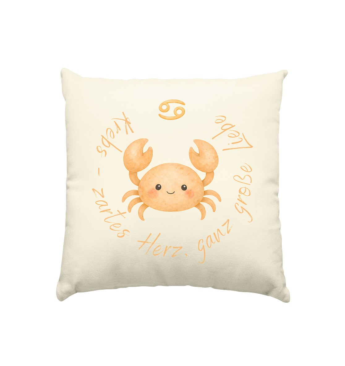 Krebs - Baby Boy - Kissen natur 40x40cm