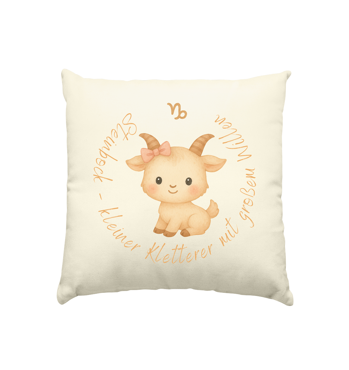 Steinbock - Baby Girl - Kissen natur 40x40cm