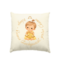 Waage - Baby Girl - Kissen natur 40x40cm