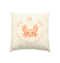 Krebs - Baby Girl - Kissen natur 40x40cm