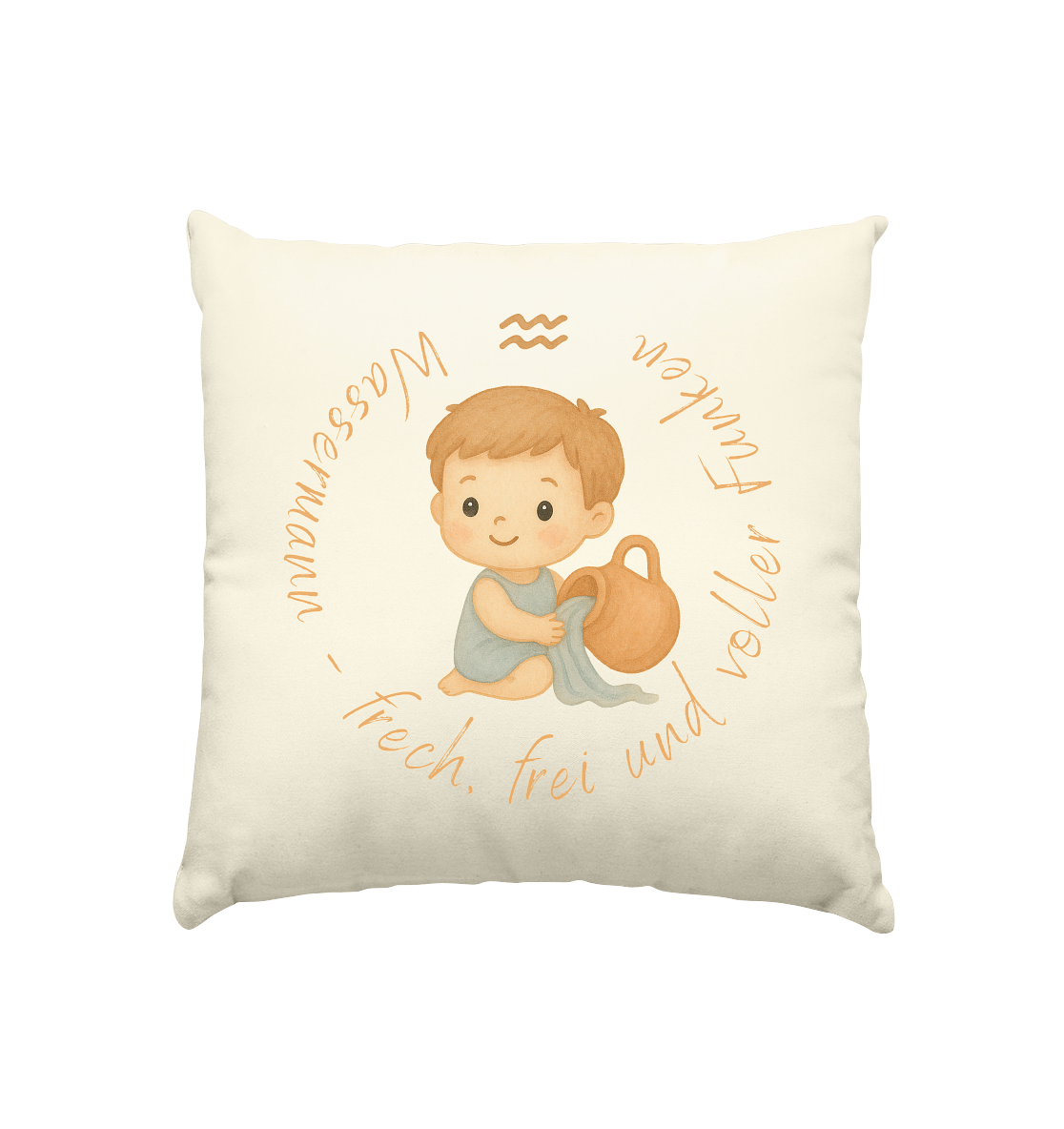 Wassermann - Baby Boy - Kissen natur 40x40cm