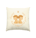 Zwillinge - Baby Boy - Kissen natur 40x40cm