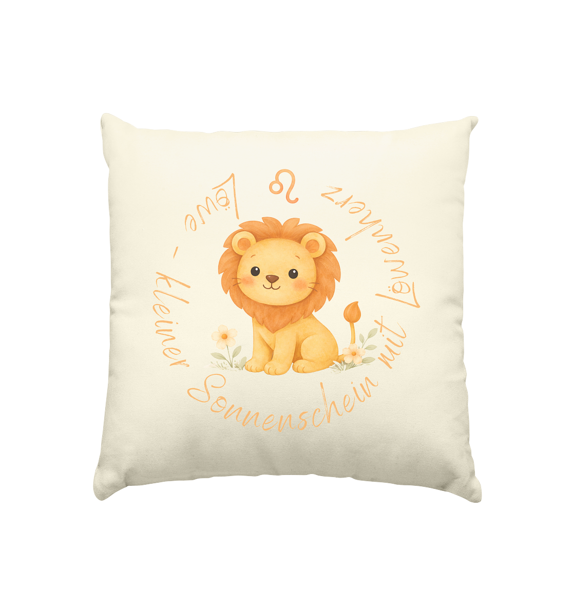 Löwe - Baby Girl - Kissen natur 40x40cm