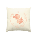 Fische - Baby Girl - Kissen natur 40x40cm