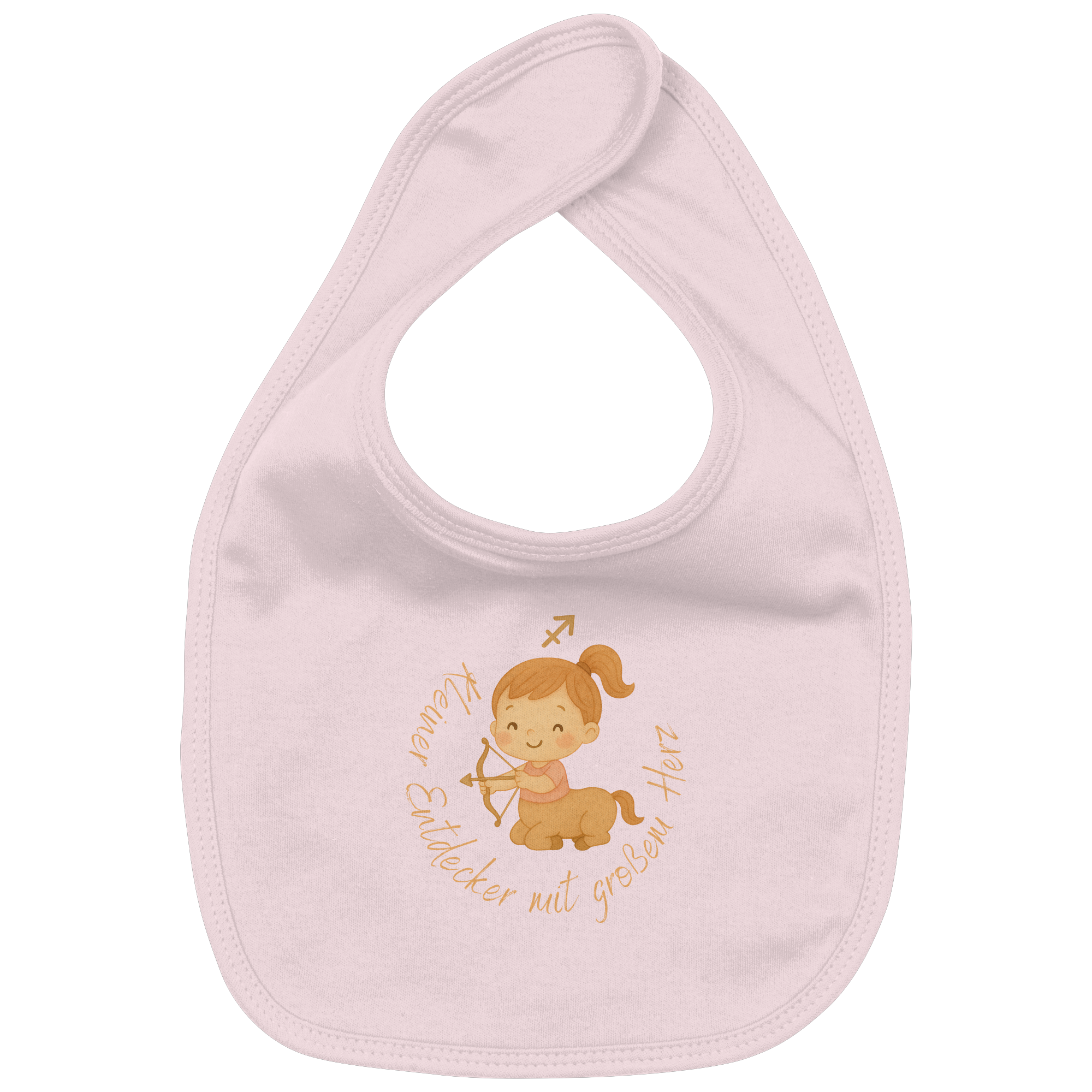 Schütze Mädchen - Kleiner Entdecker mit großem Herz - Organic Baby-Lätzchen