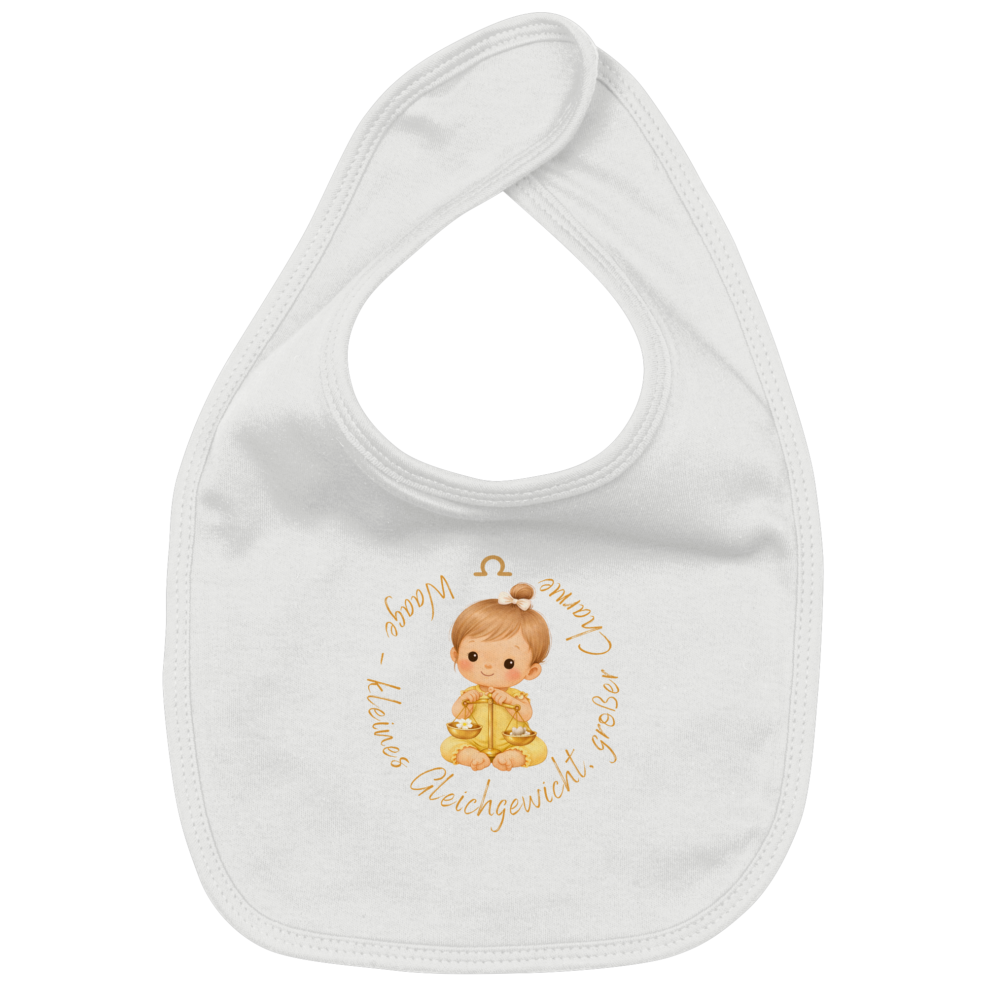 Waage - Baby Girl - Organic Baby-Lätzchen